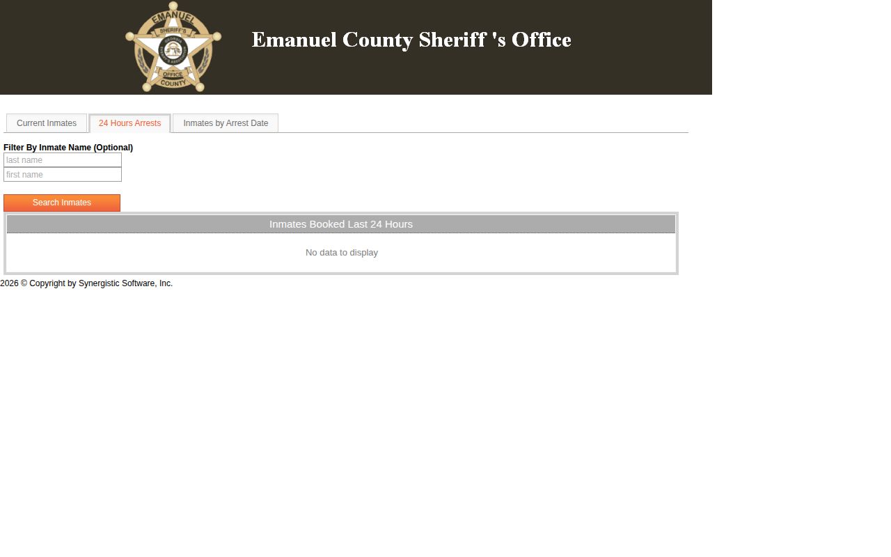 Emanuel County 24-hour arrest feed