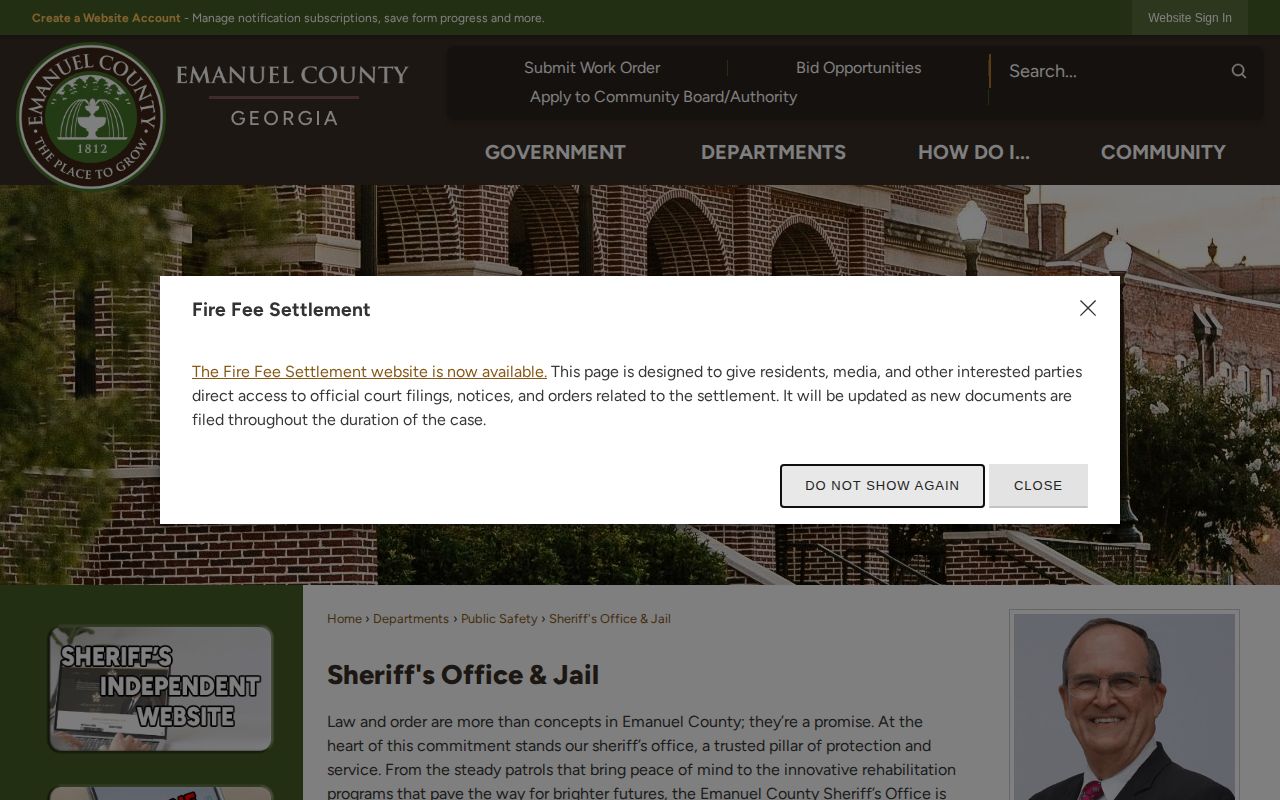 Emanuel County Sheriff and Jail booking records information