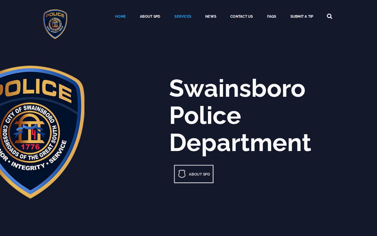 Swainsboro Police Department official contact page